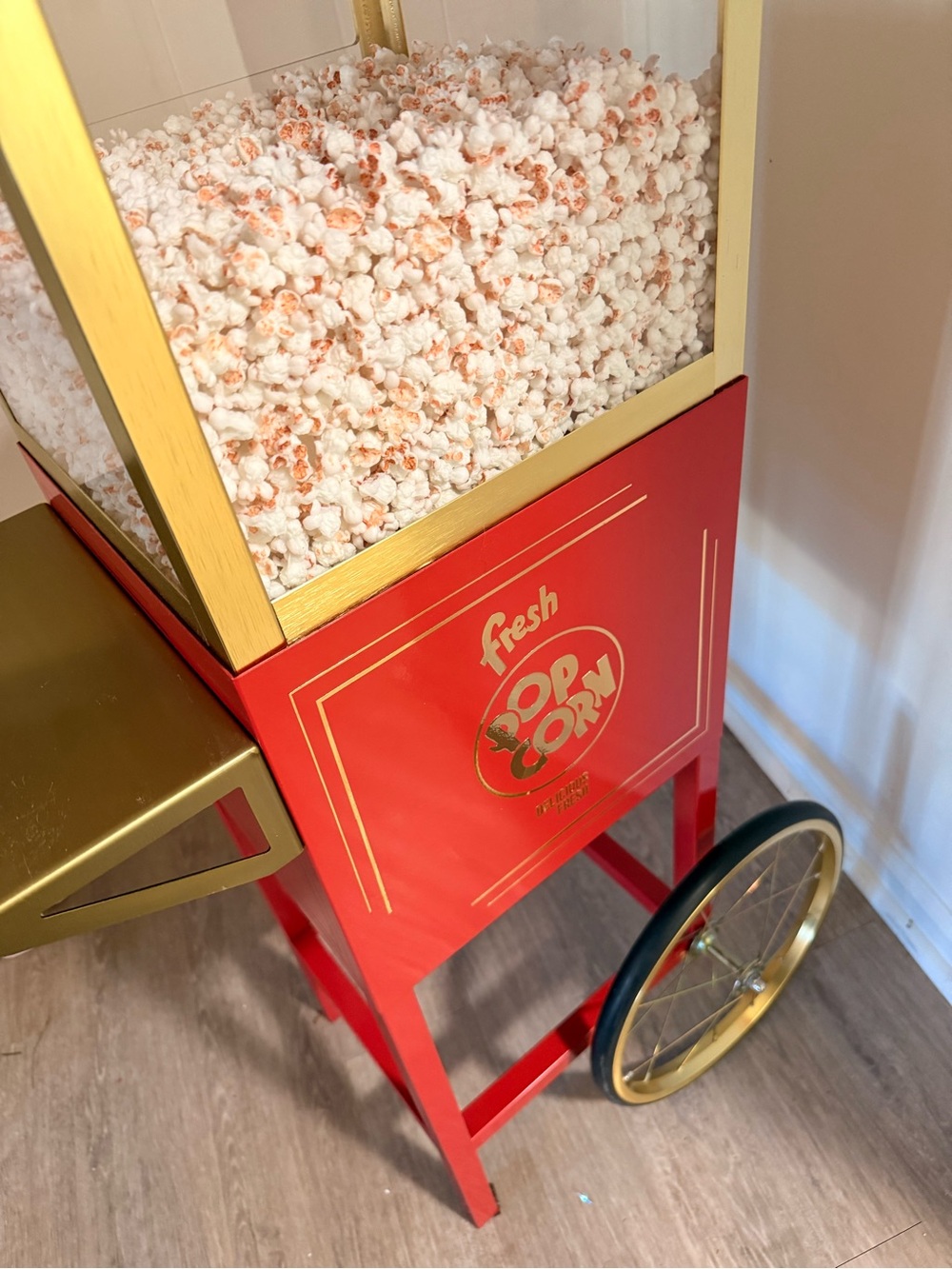 Kate Spade 2023 Vintage-Style Red & Gold Popcorn Machine Window Display